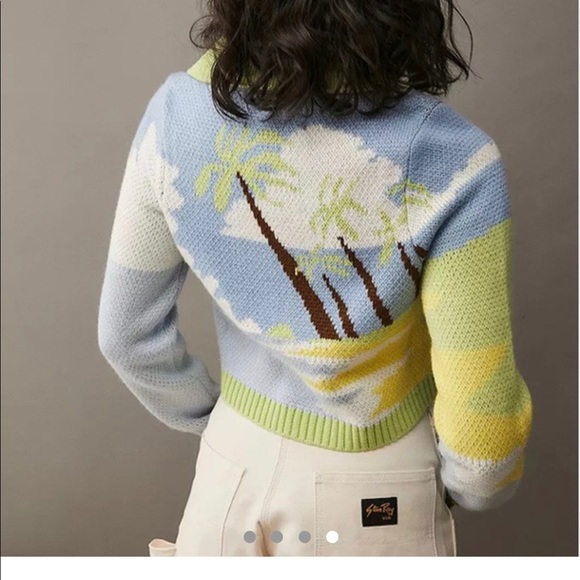 HOUSE OF SUNNY DAYDREAMER CARDIGAN PALM PRINT - Picture 4 of 4